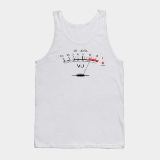 Volume VU Meter Vintage Audio Engineer Recording Studio Gear Head Musician Guitar Shirt Classic Tank Top